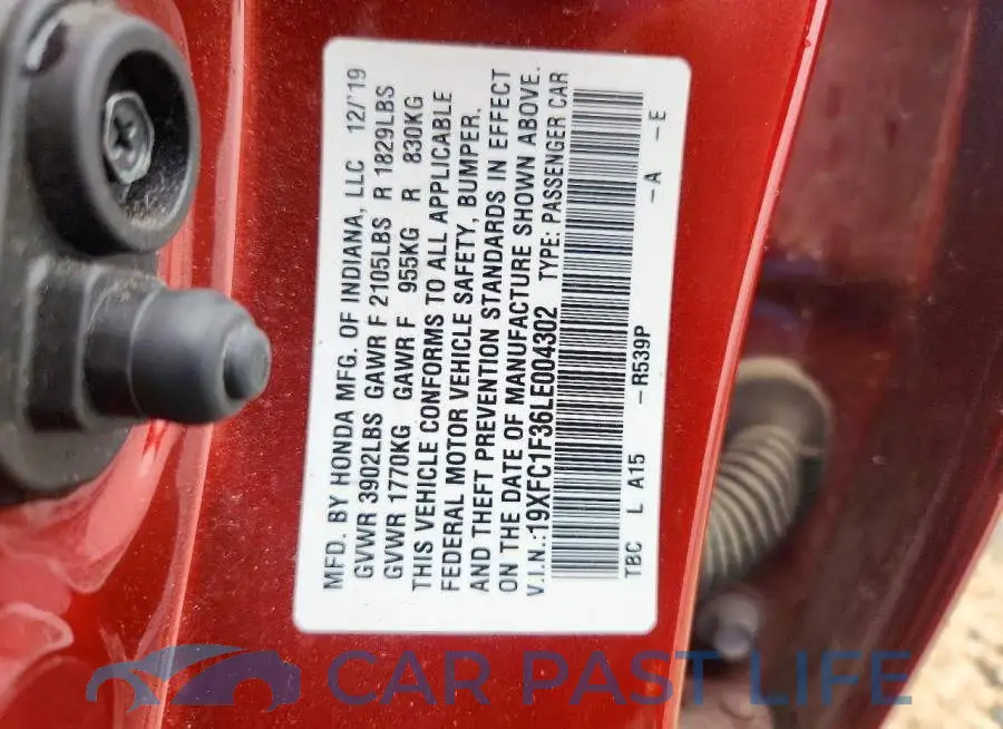 19XFC1F36LE004302# 12