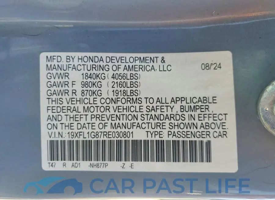 19XFL1G87RE030801# 13