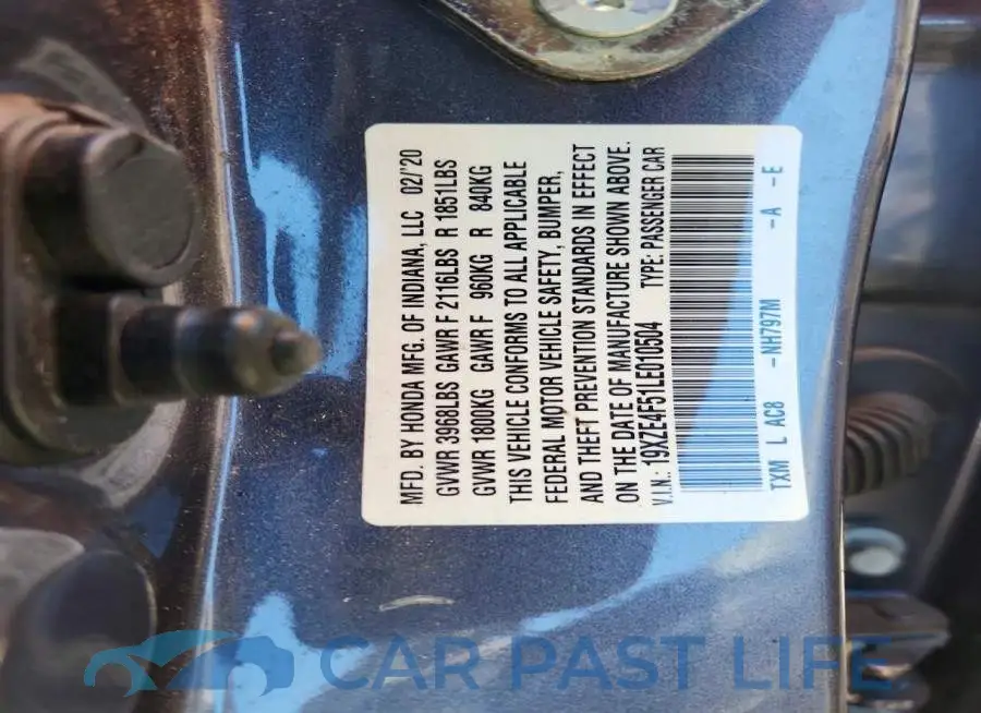 19XZE4F51LE010504# 12