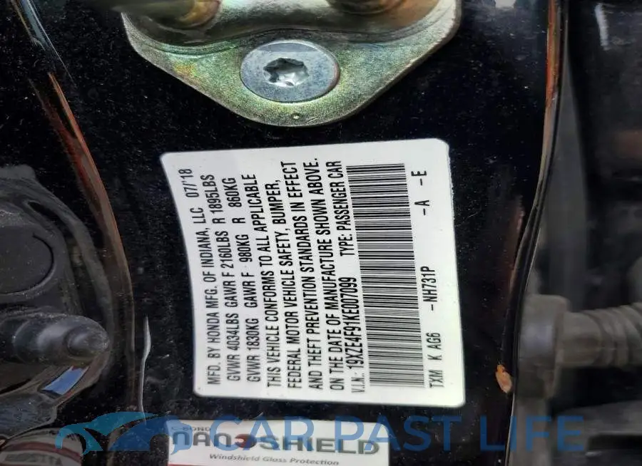 19XZE4F91KE007099# 12