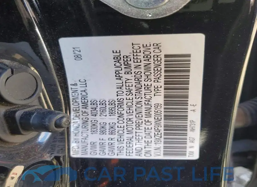 19XZE4F9XNE005159# 12