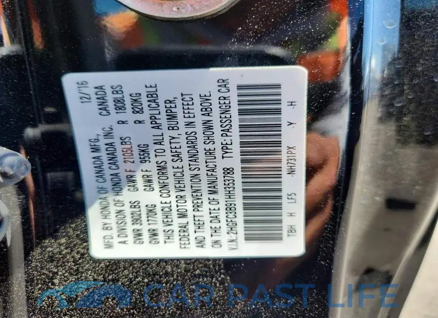2HGFC3B91HH353788# 12