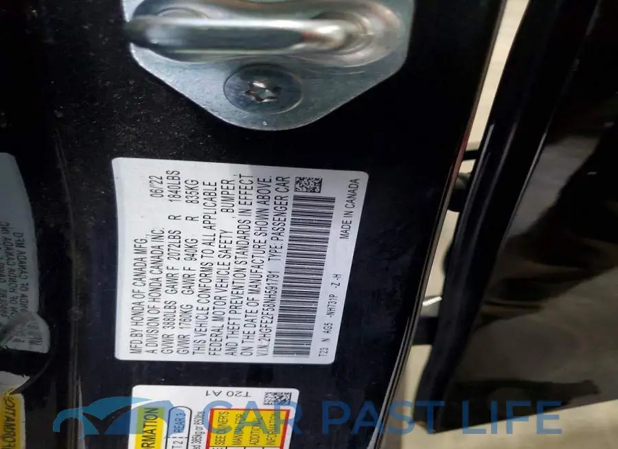 2HGFE2F58NH591791# 13