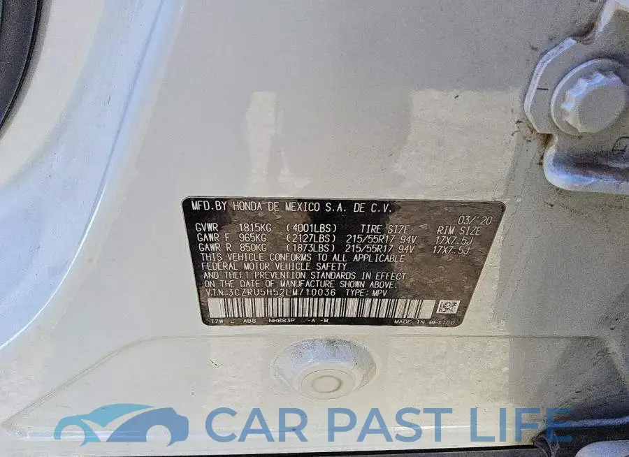 3CZRU5H52LM710036# 13