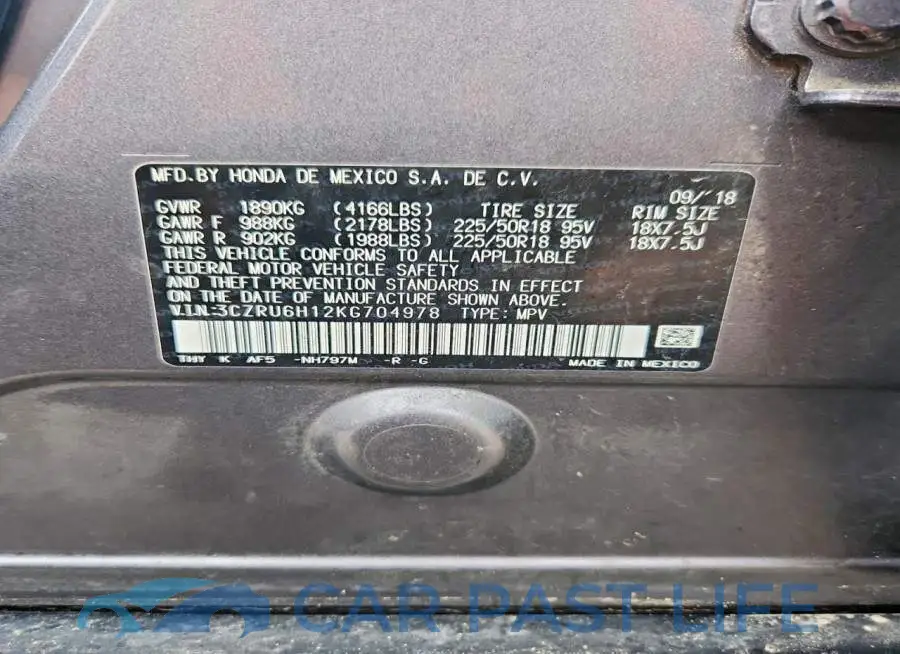 3CZRU6H12KG704978# 13