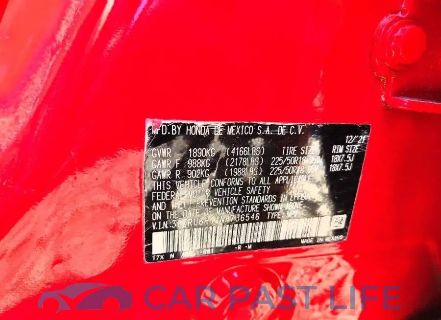 3CZRU6H14NM736546# 13
