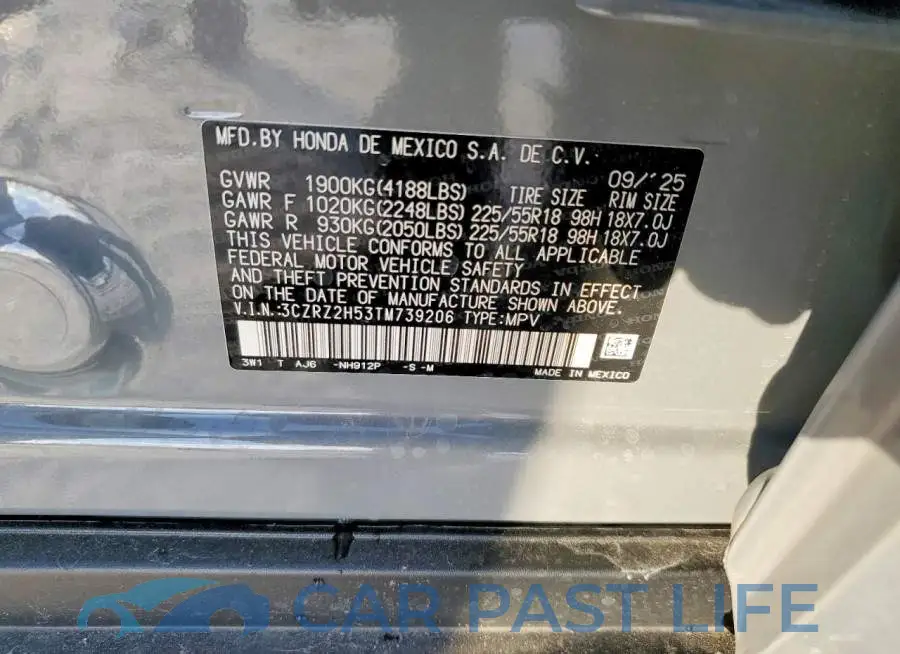 3CZRZ2H53TM739206# 13