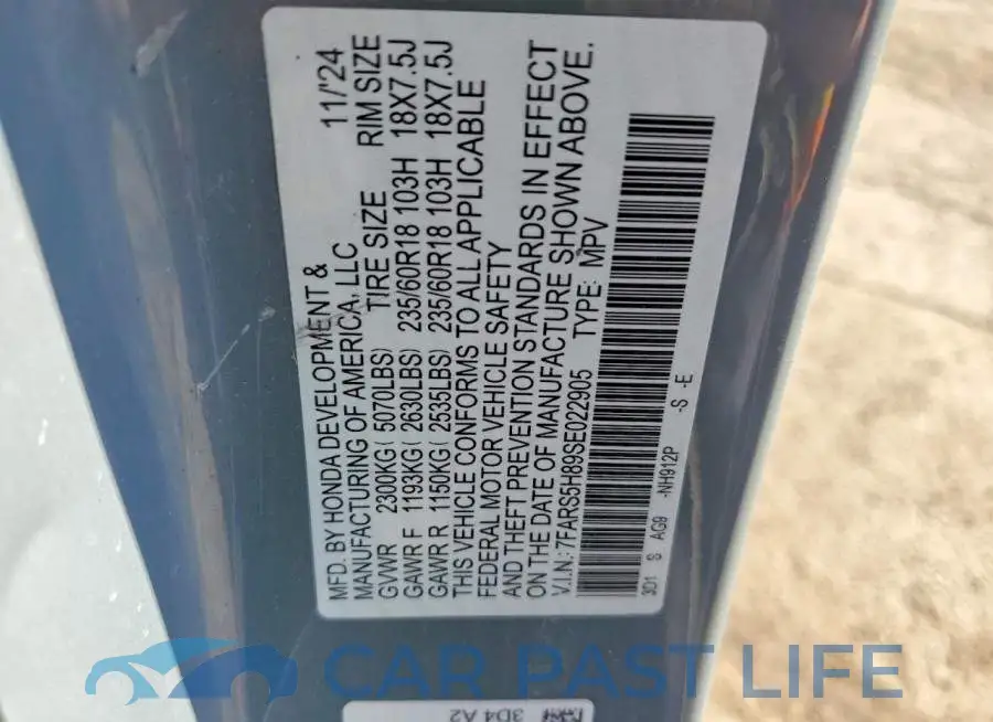 7FARS5H89SE022905# 13