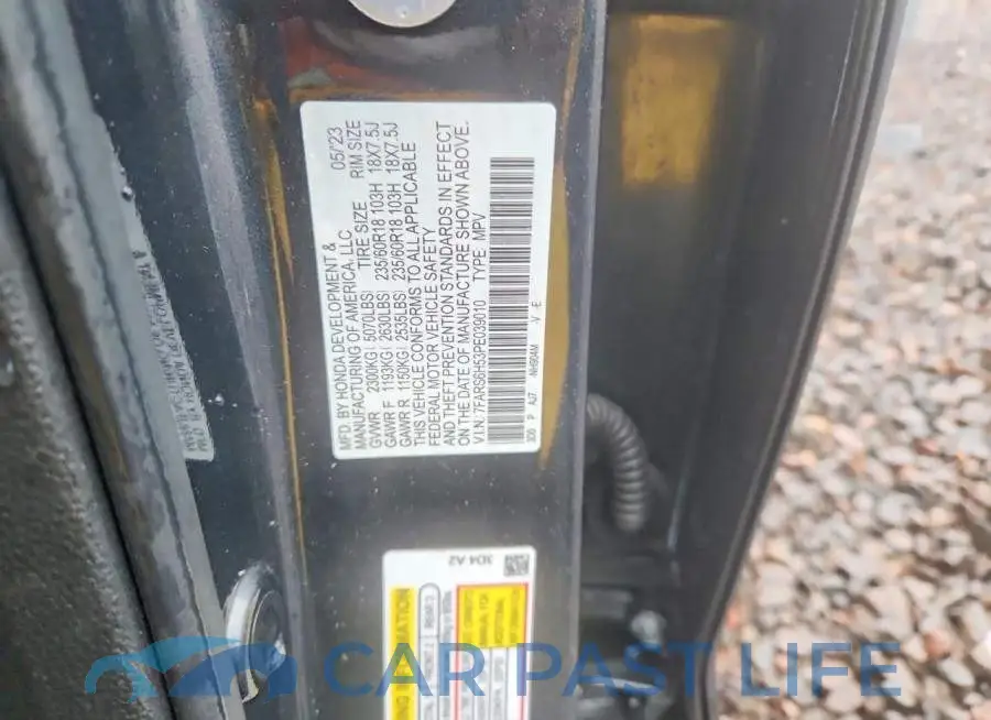 7FARS6H53PE039010# 13