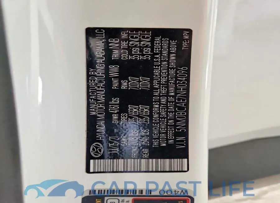 5NMJBCAE7NH034096# 14