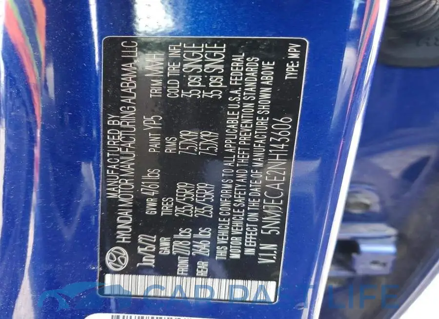5NMJECAE2NH143606# 14
