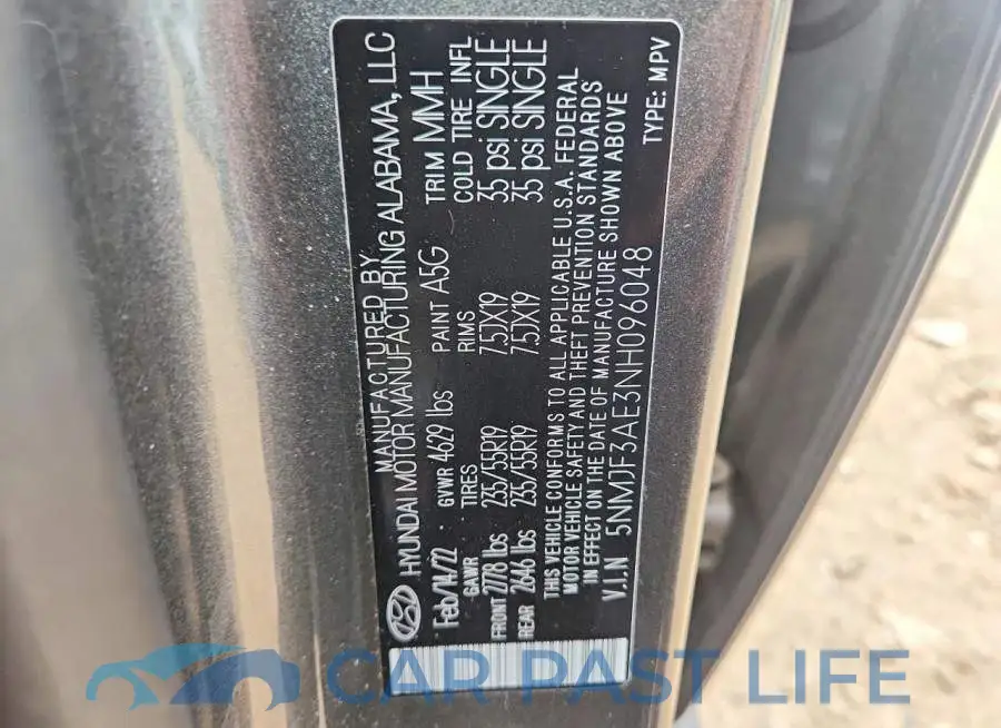 5NMJF3AE3NH096048# 13