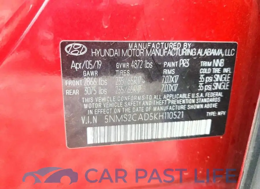 5NMS2CAD5KH110521# 13