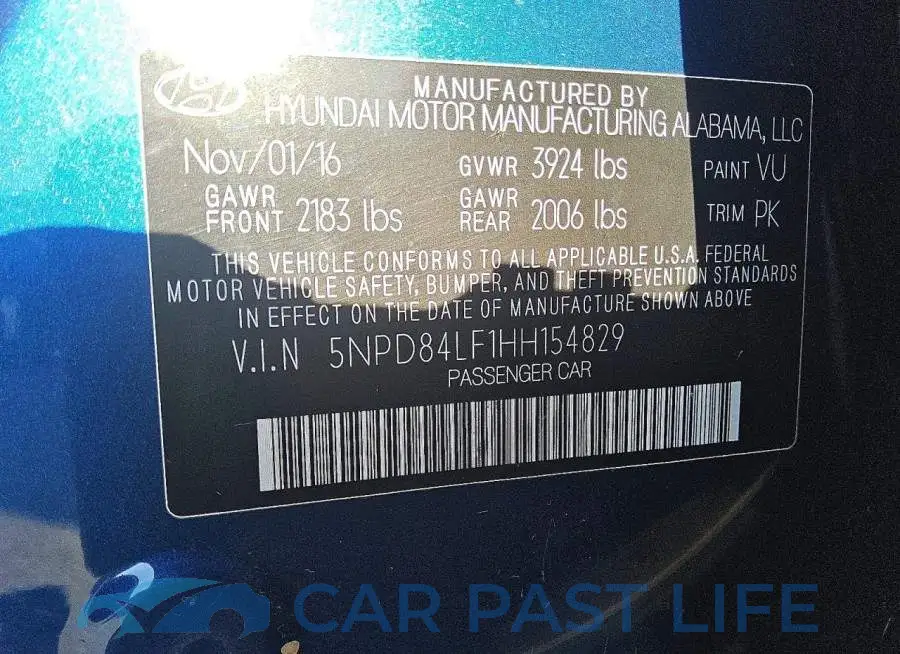 5NPD84LF1HH154829# 12