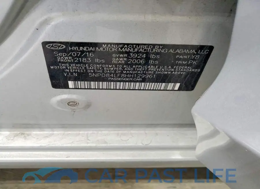 5NPD84LF8HH129961# 12