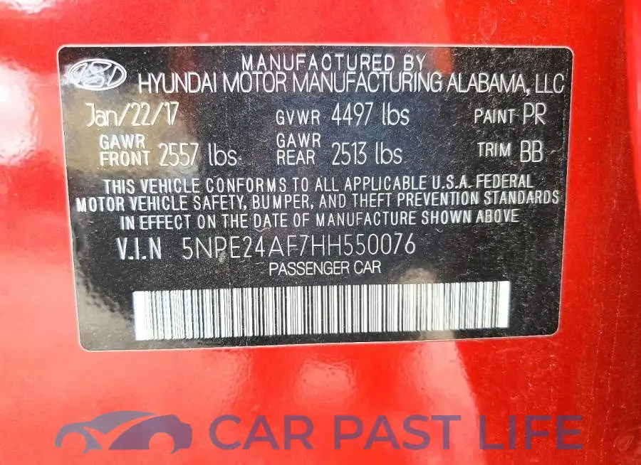 5NPE24AF7HH550076# 12
