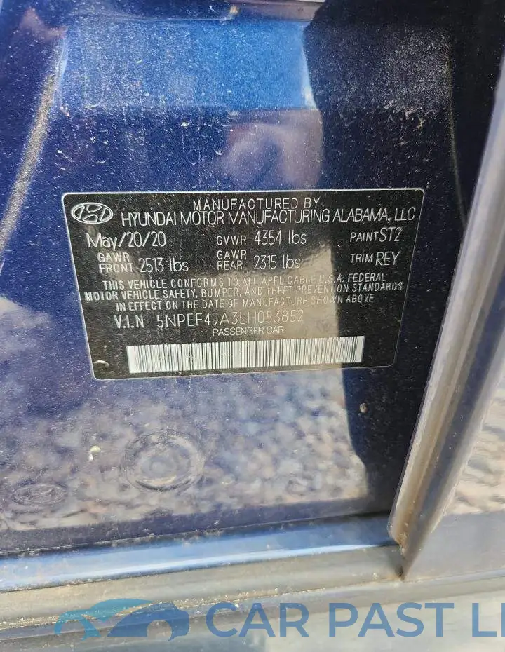 5NPEF4JA3LH053852# 12