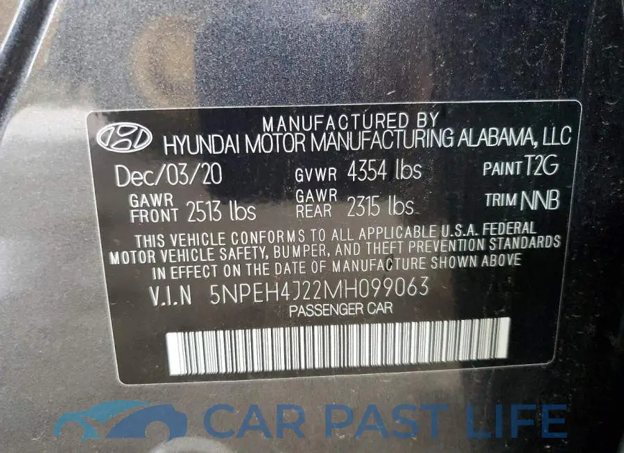 5NPEH4J22MH099063# 12
