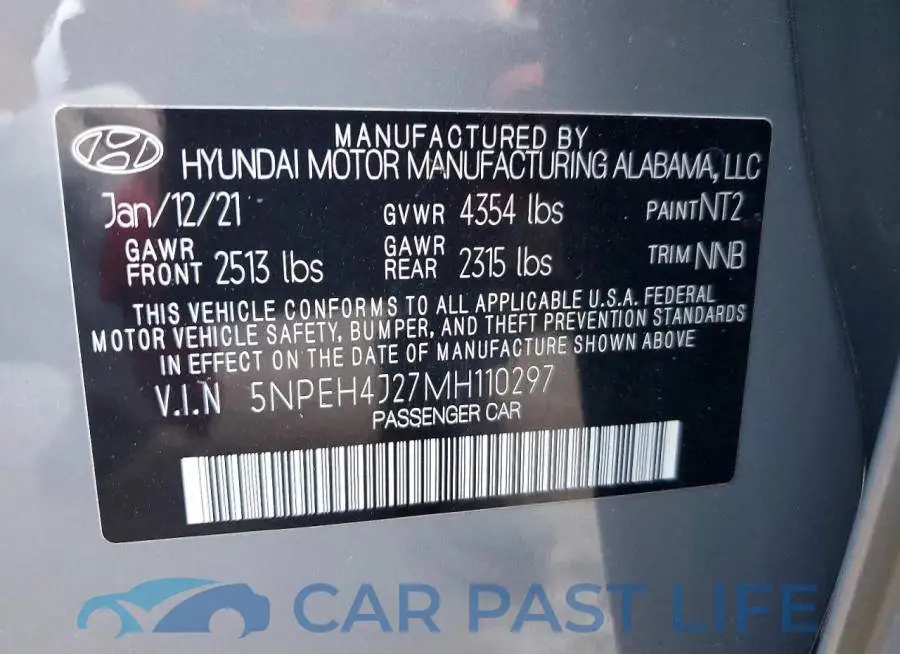 5NPEH4J27MH110297# 12
