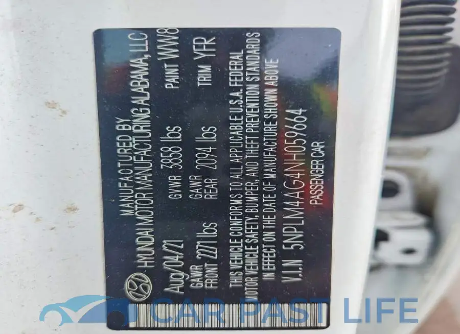 5NPLM4AG4NH059664# 12