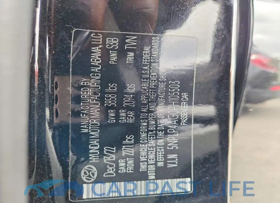 5NPLP4AG0PH105503# 12
