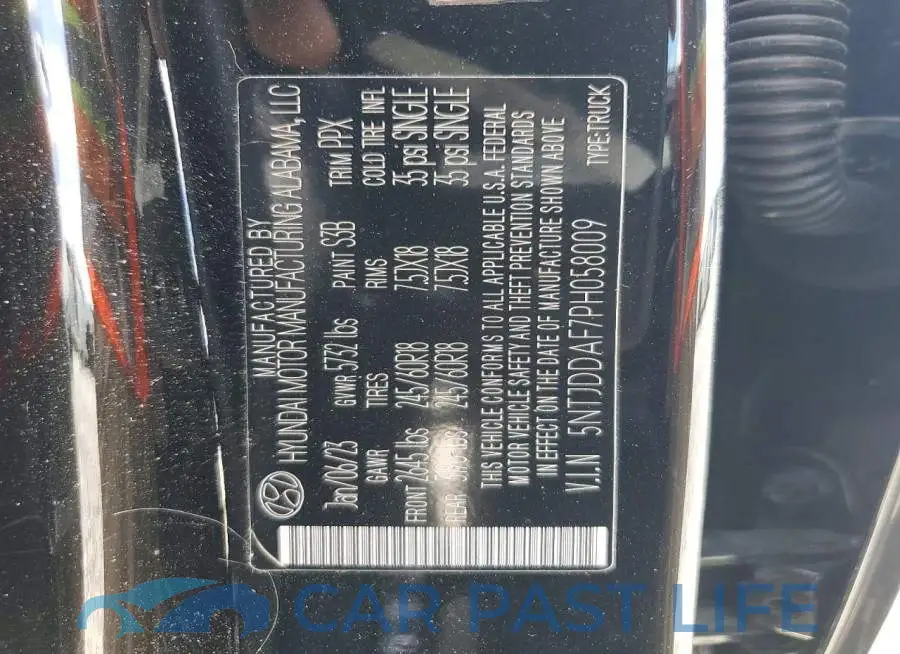 5NTJDDAF7PH058009# 14
