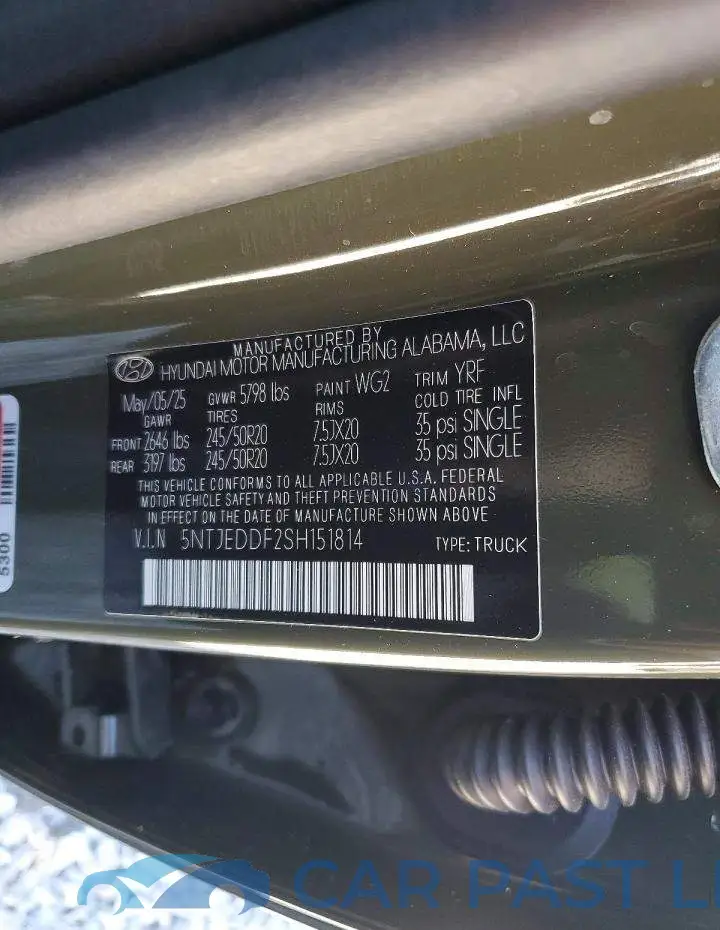 5NTJEDDF2SH151814# 13