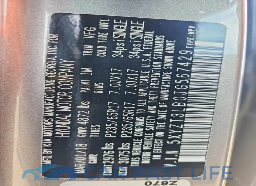 5XYZT3LB0JG567429# 13