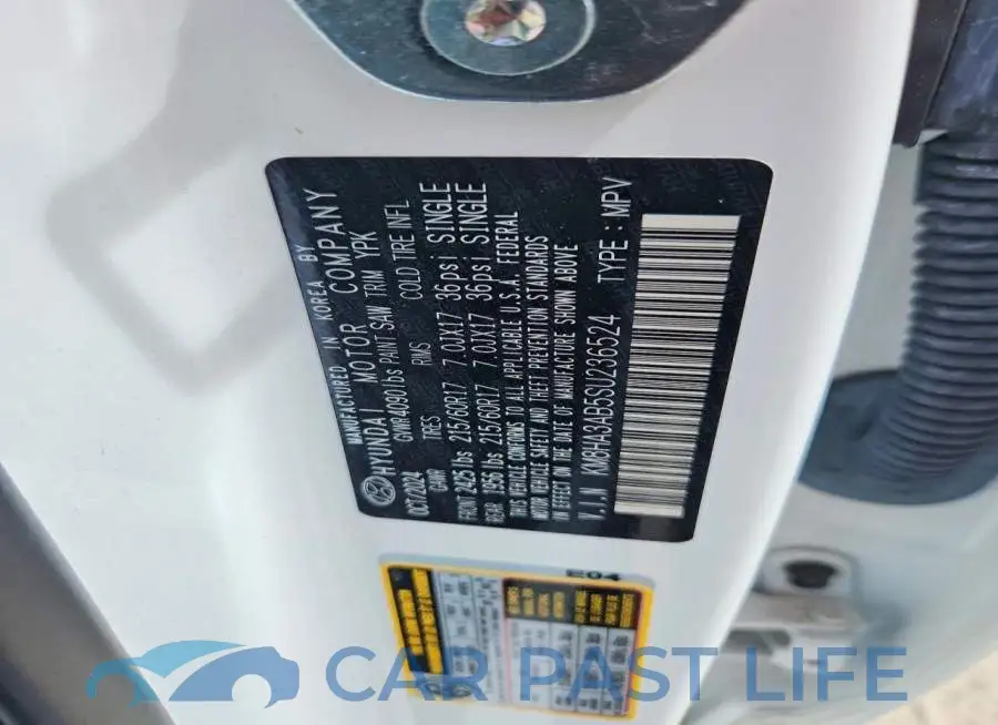 KM8HA3AB5SU236524# 13