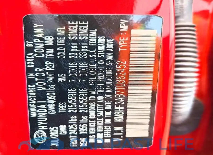 KM8HF3AB7TU362452# 14