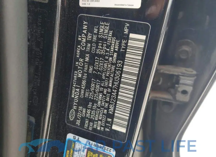 KM8J23A47HU306193# 13