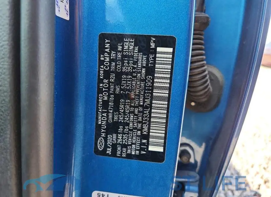 KM8J33AL7MU311909# 13