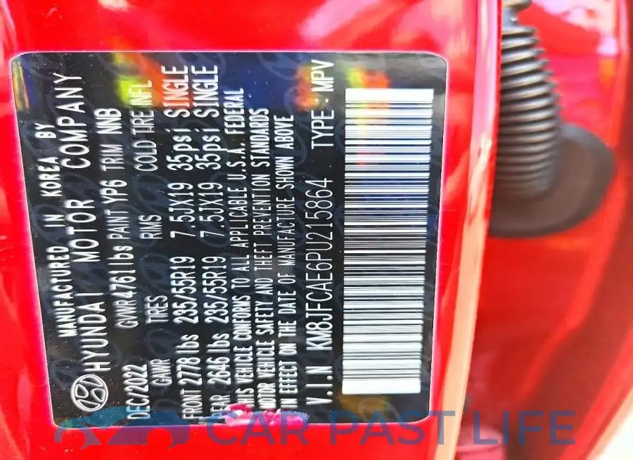 KM8JFCAE6PU215864# 13