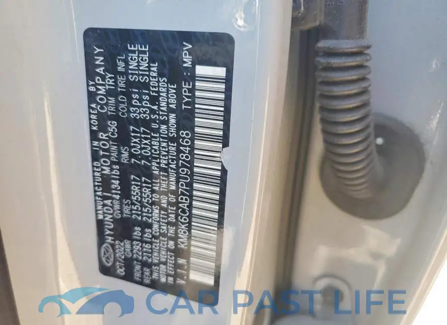 KM8K6CAB7PU978468# 13