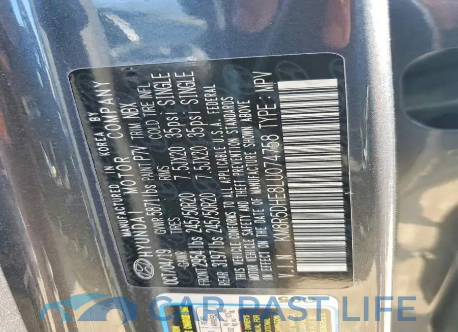 KM8R5DHE8LU074758# 13