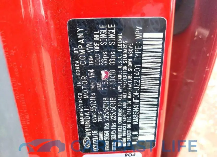 KM8SN4HF0HU221401# 14