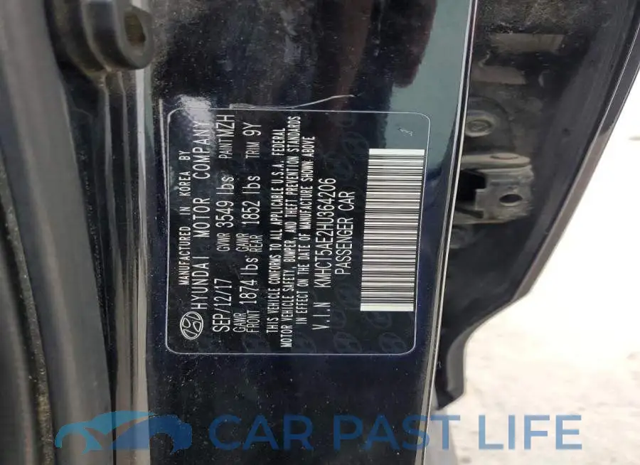 KMHCT5AE2HU364206# 13