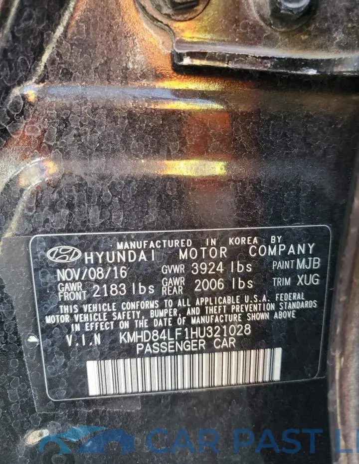 KMHD84LF1HU321028# 12