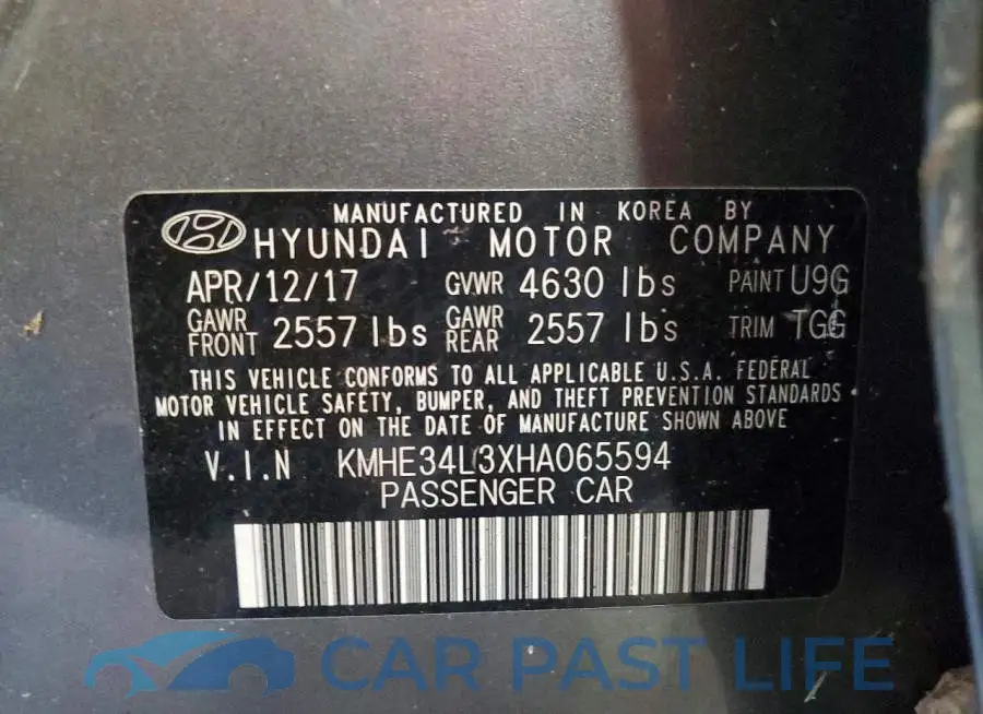 KMHE34L3XHA065594# 12