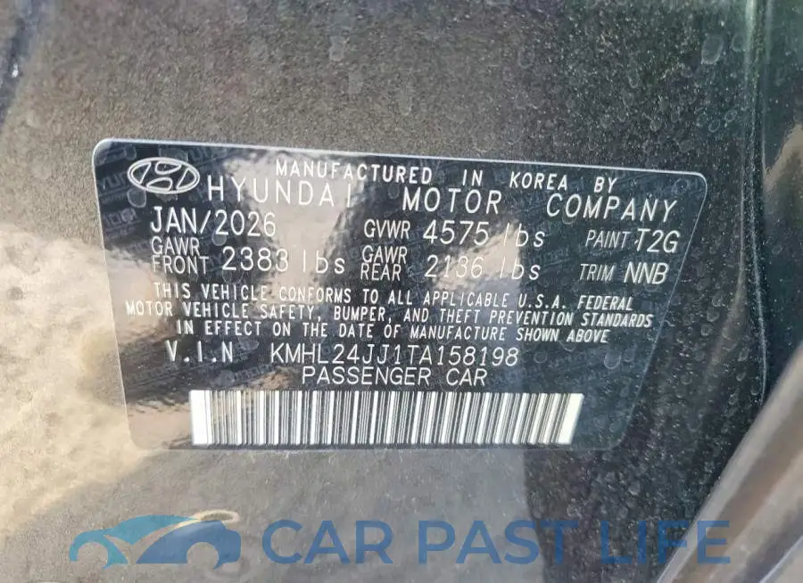 KMHL24JJ1TA158198# 12