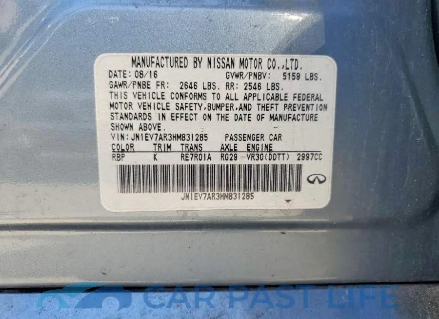 JN1EV7AR3HM831285# 12