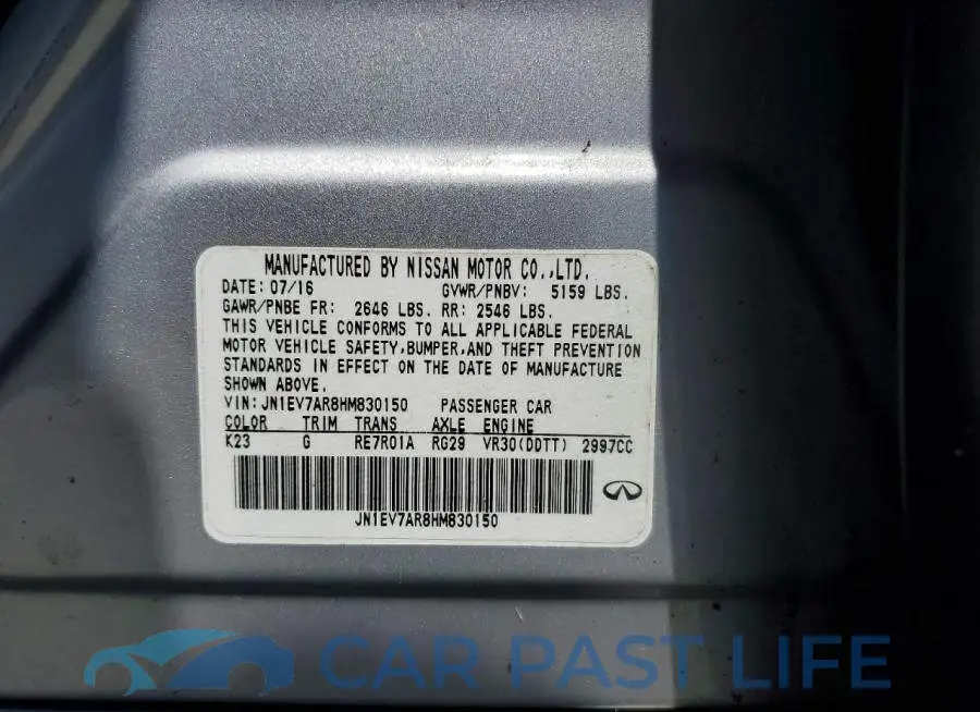 JN1EV7AR8HM830150# 12