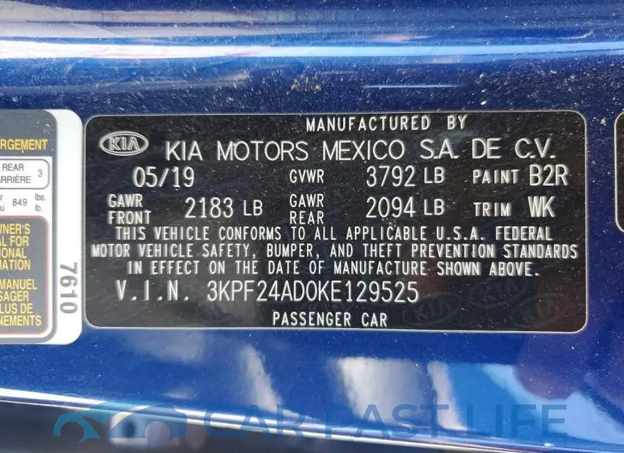 3KPF24AD0KE129525# 13