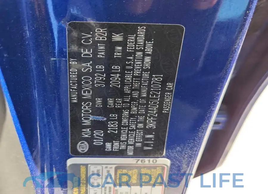 3KPF24AD5LE210781# 12