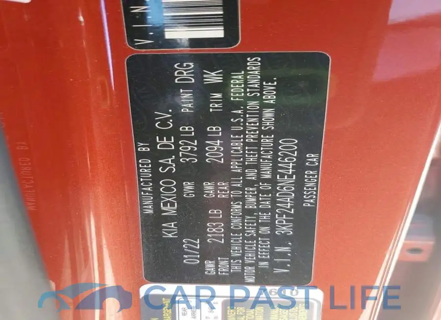 3KPF24AD6NE446200# 12
