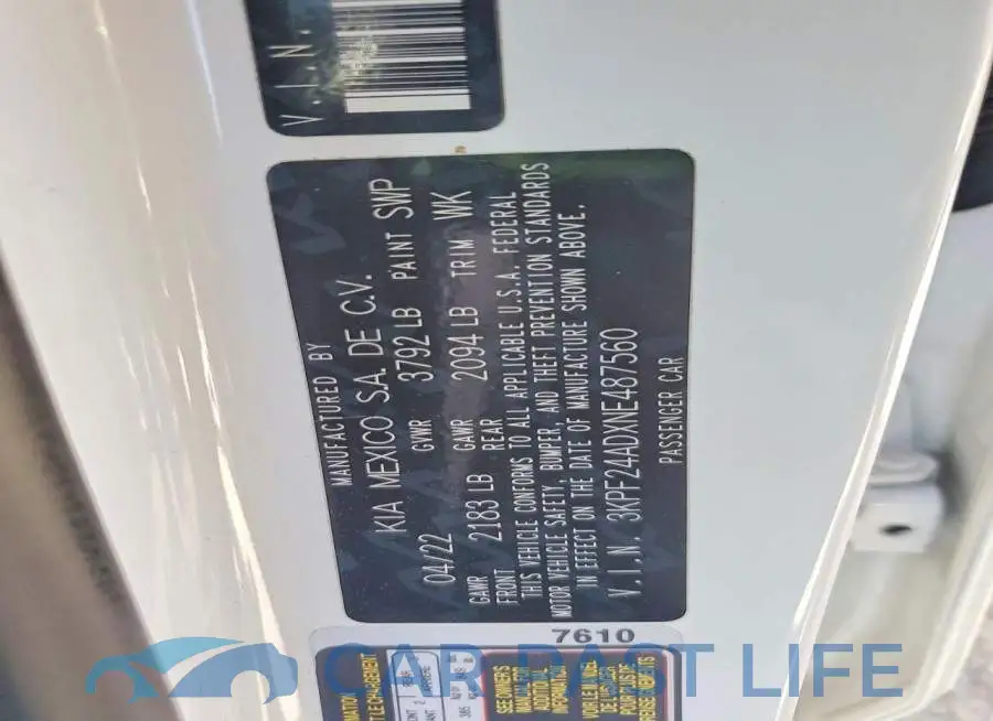 3KPF24ADXNE487560# 12