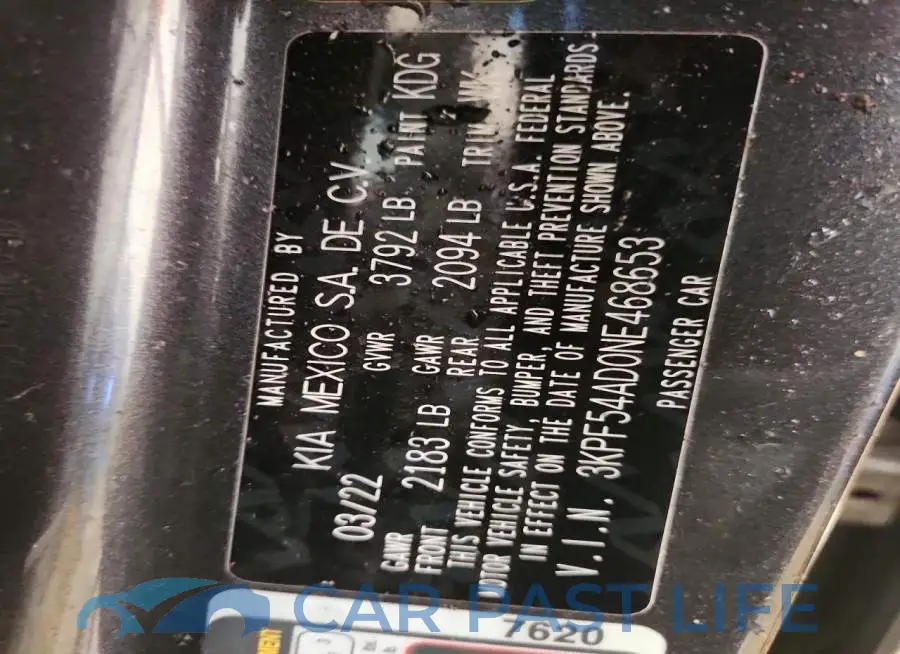 3KPF54AD0NE468653# 13