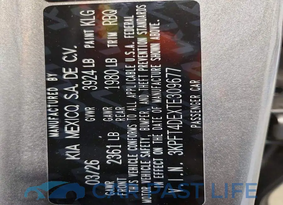 3KPFT4DEXTE309677# 12