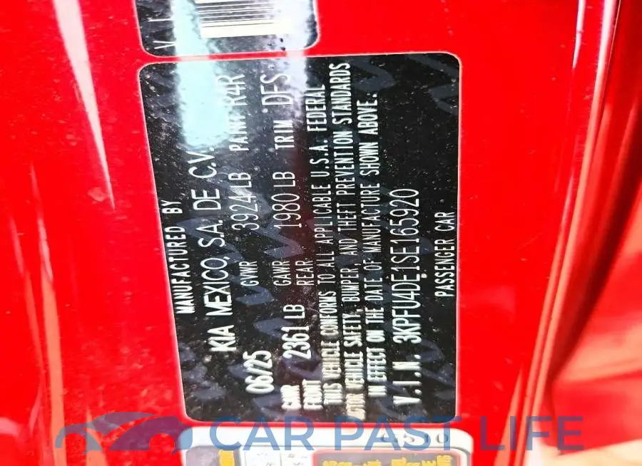 3KPFU4DE1SE165920# 12