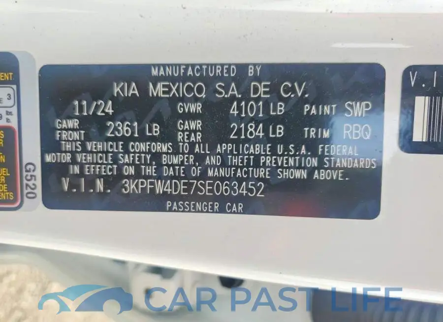 3KPFW4DE7SE063452# 12